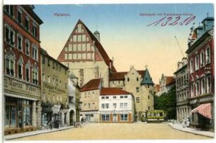 Meißen. Kleinmarkt mit Franziskanerkirche