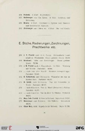 Stiche, Radierungen, Zeichnungen, Prachtwerke (Nr. 268-453)
