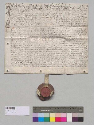 Ferdinand Amadeus Reichsfreiherr von Fraunberg belehnt Abt Columban und das Kloster Seeon mit dem Krötlhof in Kirnham in der Pfarrei Oberdorfen im Gericht Erding. S: Ferdinand Amadeus Reichsfreiherr von Fraunberg