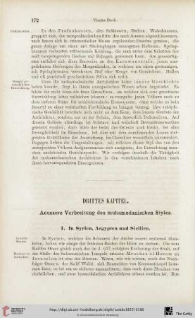 Drittes Kapitel: Aeussere Verbreitung des muhamedanischen Styles