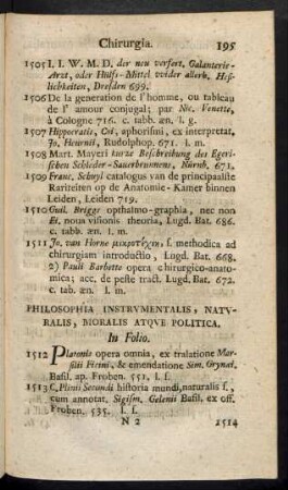 Philosophia Instrvmentalis, Natvralis, Moralis Atqve Politica