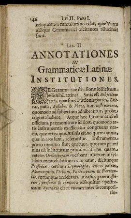 Lib. II. Annotationes In Grammaticae Latinae Institutiones