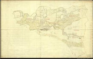 Landesaufnahme des Fürstbistums Osnabrück V Amt Iburg Bl. 11 f Kirchspiel: Laer Feldmark: Laer Ortschaften: Laer, Müschen, Krambrock, Winkelsetten, Hardensetten, Westerwiede Reinkarte Teil 5: Hardensetten Ausf.-Art: Farbige Zeichnung auf Karton, auf Leinen aufgezogen Herst.: Johann Wilhelm Du Plat Herst.: Babille (Direktion: Johann Wilhelm Du Plat) Format: ca. 70 x 110 cm Maßstab: 1 : 3 840