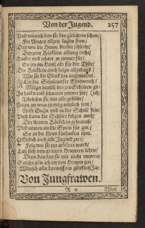 Von Jungfrawen.