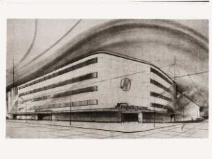 Kaufhaus Wilmersdorfer Straße/Kantstraße (Neckermann), Berlin-Charlottenburg: Perspektivische Ansicht