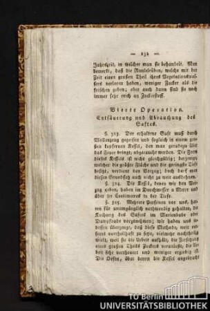 Vierte Operation. Entsäuerung und Abrauchung des Saftes.