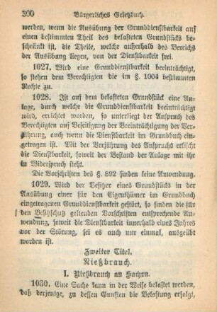 Zweiter Titel. Nießbrauch