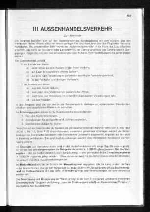 III. Außenhandelsverkehr