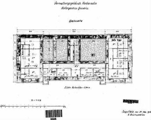 Neckarsulm: Empfangsgebäude Verwaltungsgebäude Grundriß Kellergeschoß