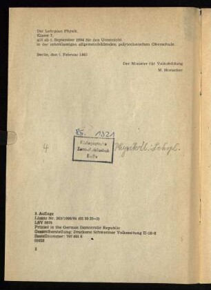 Der Lehrplan Physik ...
