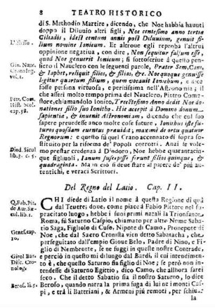 Del Regno del Latio. Cap. II.