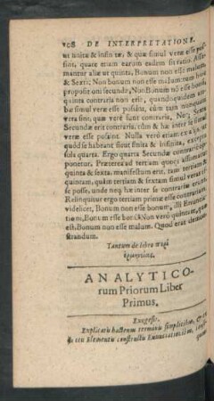 Analyticorum Priorum Liber Primus