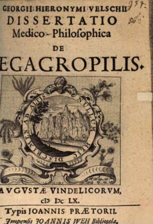 Georgii Hieronymi Velschii Dissertatio Medico-Philosophica De Aegagropilis