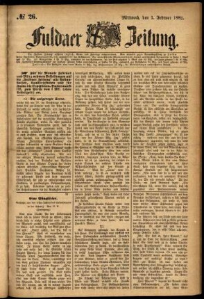 Ausgabe vom Mittwoch, den 01. Februar 1882.