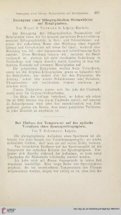 Erzeugung einer lithographischen Steinschichte auf Metallplatten
