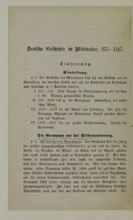 Deutsche Geschichte im Mittelalter, 375-1517