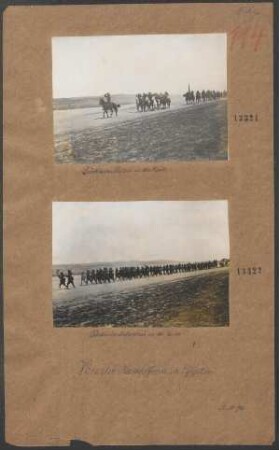 Türkische Infanterie in der Wüste