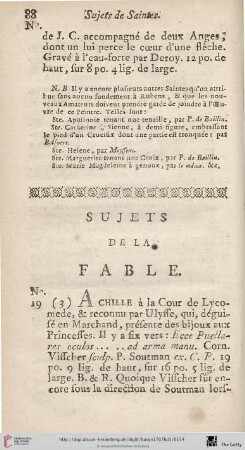 Sujets de la fable