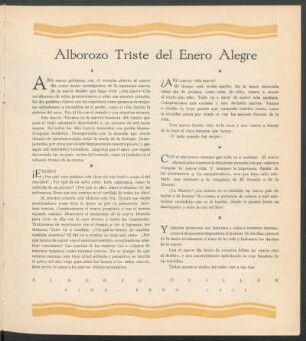 Alborozo Triste del Enero Alegre