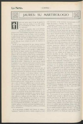 Jaures: su martirologio