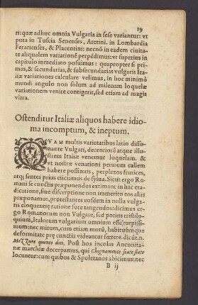 Ostenditur Italiae aliquos habere idioma incomptum, & ineptum.