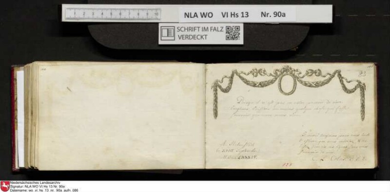 Stammbuch des Ernst Philipp Ludwig Zellmann (1763-1795) aus
                           Braunschweig