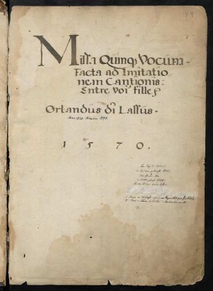 1r-44v, Missa Quinq Vocum Facta ad Imitationem Cantionis: Entre vois filles