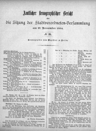 No. 39, 27. November 1884
