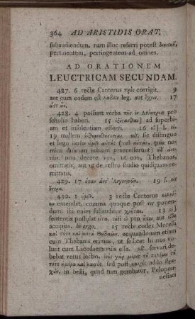 Ad Orationem Leuctricam Secundam.