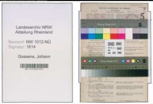 Entnazifizierung Johann Gossens , geb. 20.09.1894 (Angest.)