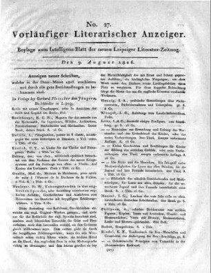 1806-08-09 : 27. Stück
