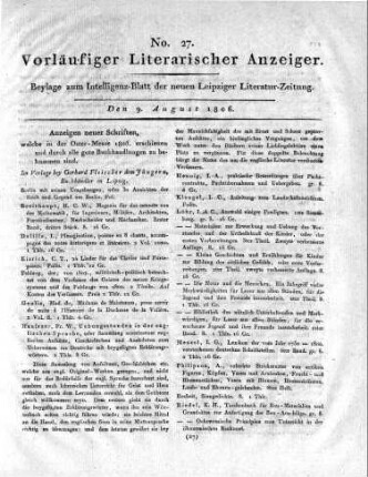 1806-08-09 : 27. Stück