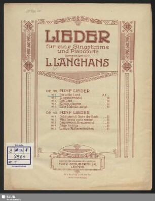 1: In's stille Land : op. 39 No. 1