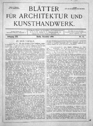 No. 12, Dezember 1908
