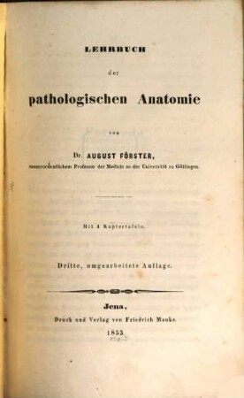 Lehrbuch der pathologischen Anatomie