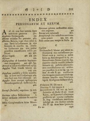 Index Personarvm Et Rervm.