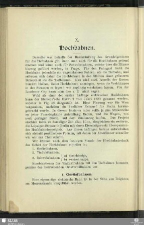 X. Hochbahnen