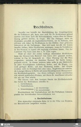 X. Hochbahnen