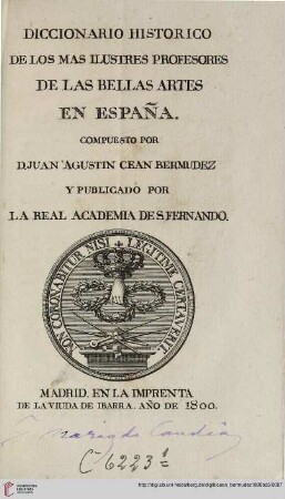 Band 5: Diccionario historico de los mas ilustres profesores de las bellas artes en Expana: T - V
