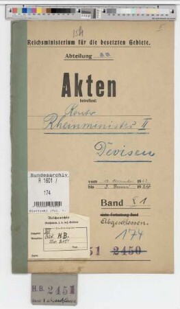 Konto Rheinminister II. Devisen