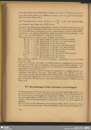 XV. Berechnungen beim Ansetzen von Lösungen