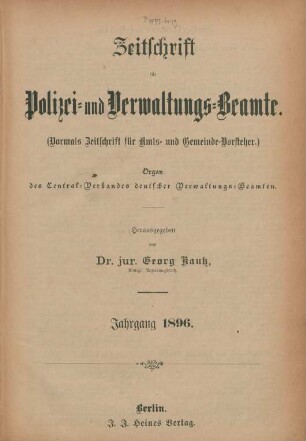 4.1896: Zeitschrift für Polizei- und Verwaltungsbeamte