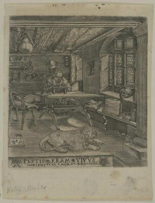Bildnis des Martin Luther als Hieronymus im Gehäus