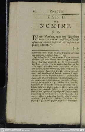 Cap. II. De Nomine