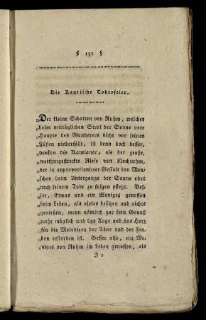 Die Kantische Todesfeier.