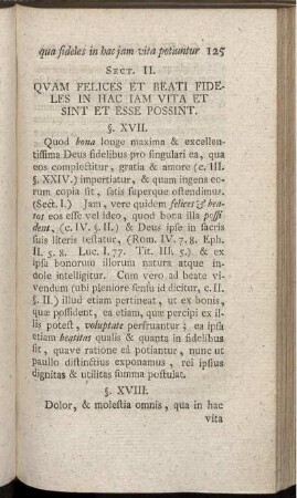 Sect. II. Quam Felices Et Beati Fideles In Hac Iam Viat Et Sint Et Esse Possint.