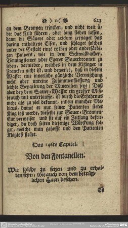 Das 146te Capitel. Von den Fontanellen