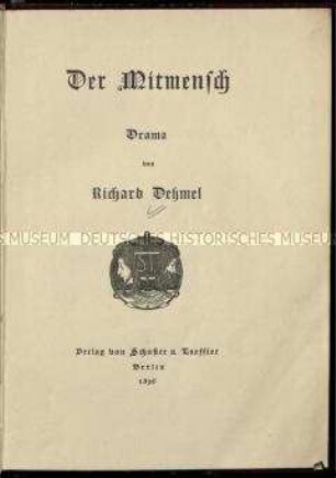 Drama von Richard Dehmel