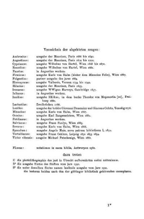 Verzeichnis der abgehörten Zeugen