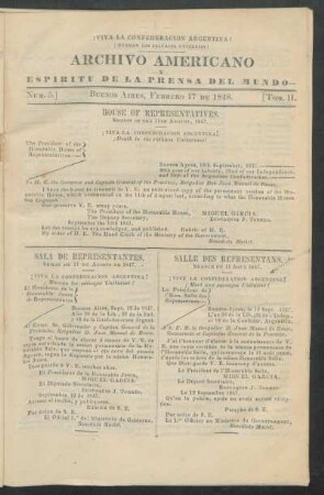Número 5. - Buenos Aires, Febrero 17 de 1848.